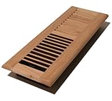 Decor Grates WL412-U 4-Inch by 12-Inch Wood Louver Floor Register, Unfinished Oak [並行輸入品]