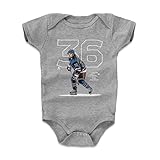 500レベルのマットズッカレッロBaby Onesie – 新しいYork Hockeyファンギア – マットズッカレッロアウトライン 3-6 Months グレー