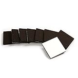 Atoplee 8pcs 42 mm家具用フェルトパッドハードサーフェス、ブラウン、正方形
