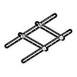 Fenteer マルチアングル 測定工具　　自由スコヤ　スライド　調整可能　テンプレートツール　四角定規　