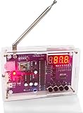 FMラジオはんだ付けキット、はんだプロジェクトキット、ポータブルラジオDIY電子キット、バッテリーまたはUSBケーブルで駆動、はんだ付けと電子の学習と教育のための練習はんだ付けキット