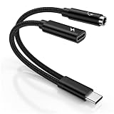 iPhone 16 USB Type-C to 3.5mm 2in1 変換ケーブル [急速充電・音楽] DAC搭載 イヤホン変換アダプター 4極/TRRS 音声変換ケーブル 変換 アダプタ タイプc イヤホン変換 変換 ケーブル オーディオケーブル 音楽/通話/音量調節 HIFI音質 iPhone15 iPad pro MacBook Android に対応0.18M (ブラック)