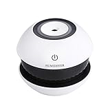 VORCOOL USBミニ加湿器クールミストエッセンシャルオイルディフューザー空気清浄機加湿器（色替えLED）家庭用、オフィス用、車用、ヨガ用超静音、ポータブルソリューション150ml（ブラック）