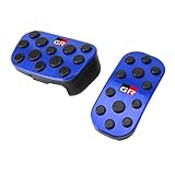 KOKATO アクアMX系 ハイラックス ノア ヴォクシー90系 アルファード ヴェルファイア 20系 30系 C-HR カローラ 210系 カローラクロス 10 系 プリウス 50系 ヤリス ヤリスクロス アルミペダル カバー ブレーキペダル 工具不要 専用GRロゴ 取付簡単 2点セット （ブルー）