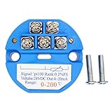 Azwamkue PT100 0～200 度温度検知トランスミッター 4～20MA 出力 ヘッドマウント温度トランスミッター