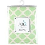 Ben & Noa Fitted Play Pen Sheet Flannel, Green Lattice by Ben & Noa [並行輸入品]