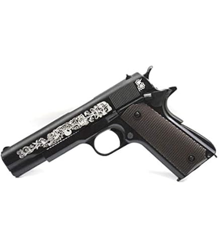 1911 ガスガン シルバー/ブラック SRC M1911 ガスガン フルメタルシルバー - iGUN Airsoft