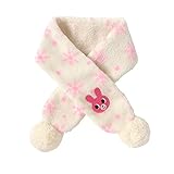 ホットビスケッツ(mikihouse) 雪の結晶フリースマフラー 白（01）