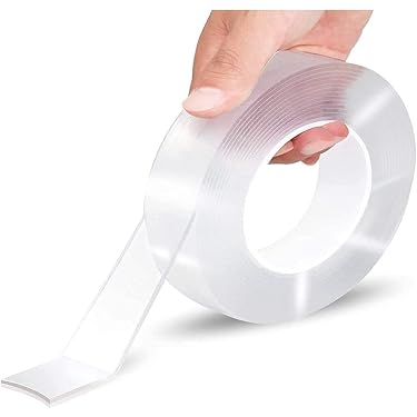 KLAPiT Super Tape Double-Sided Heavy Duty Mounting Tape – Nano Technology, Holds 150 Lbs (1.27 Lbs/inch), Weatherproof For Frames, Carpets, Power Cords (2-Pack)