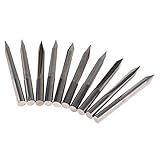 Baoblaze 10本入　彫刻刀　CNC コンピュータ 彫刻ナイフ　彫刻機 カッター　全6サイズ - 60mm 30mm 30度 0.5