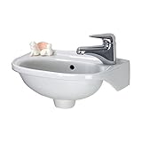 Barclay Tina Wall-Hung Lavatory with 1 Hole on Right [並行輸入品]
