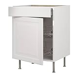 IKEA(イケア) FAKTUM リーディンゴー ホワイト 60 cm 99853905 ベースキャビネット ワイヤーバスケット/ 引き出し/扉 付、リーディンゴー ホワイト