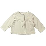 《H29年春物》(日本製) Pample Mousse(パンプルムース) ミニドビー接結刺繍リボン付カーディガン 90cm/IV NO.DP-71207