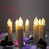 TBW Timer LED Taper Candles Battery Powered Remote Control Wedding LED Candles Taper Candles with Cl