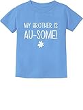 My Brother Is au-some Autism Awareness兄弟幼児/幼児キッズTシャツ カラー: ブルー