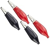 uxcell ワニクリップクリップ　メタル製シルバートーン　45mm長さ 4個入り