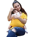 Karchi 使いやすい 抱っこひも ポリエステル シンプル　軽い幼児授乳通気キャリア　便利　新生児 赤ちゃん ベビーキャリア13色 (フリー, 黄色い)