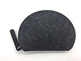 軽いウール製財布（小銭入れ用） (ダークグレー)