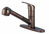 Aviditi Olympia Series K-5030-ORB Elite Single Handle Metal Loop Kitchen Pull-Out Faucet, Oil Rubbed