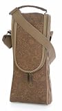 Picnic Plus Psm-127Dt Single Bottle Carrier- Debossed Tan