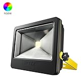LOFTEK 50W LED Flood Light, RGB Timing Security Floodlight, Outdoor Waterproof IP66 Spotlight with M