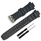 [Stalimy] 樹脂ゴム バンド For G-Shock GW-3500B / GW-3000B / GW-2000 / G-1200B / G-1250B シリーズ 交換用 互換ベルト (Black) [並行輸入品]