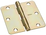 Stanley Hardware RD741Fp 3-1/2" X 3-1/2" Bulk Assembled 1/4" Radius Residential Hinge Flush Pin in S