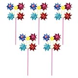 B Blesiya メタル製　光沢ある　ピンホイール　風車　子ども　屋外おもちゃ　ホーム　庭　芝生　装飾　全7カラー　全10点 - #6