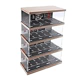 Ｍｉｌａｇｅｔｏ 1/64 スケールおもちゃの車の駐車場アクリルショーケース保護車両ガレージショーケースモデルカーグッズおもちゃの車のギフト合金車, 4段