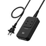 usb コンセント 電源タップ 超薄型 PD65Ｗ 延長コード 1m 急速充電器 type-c 短いケーブル コンセントタップ スマホ 充電器 タイプｃ 小型軽量 卓上 2個AC口 2個Type-Cポート 1個type-Aポート ブラック ノートパソコン タブレットPC などの機器対応
