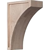 Ekena Millwork CORW03X05X08LWRW 3"W x 5 1/2"D x 8"H Medium Lawson Wood Corbel, Rubber Wood [並行輸入品]