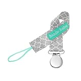 BazzleBaby おしゃぶりホルダー/グレーラティス 【強力クリップ】 BCBZ00504