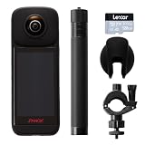 PANOX V2 360度カメラ アクションカメラキット 3.0"タッチスクリーン 5.7K 360度ビデオ 1/2インチ48MPセンサ- 72MP360度写真 マルチプラットフォーム4K360度HDRライブ配信 手振れ補正 AI編集