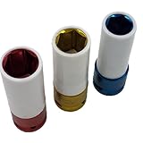 Cenda　レッド　イエロー　ブルー　ドライブスリーブセット17mm 19mm 21mm ソケットセット タイヤ保護スリーブ　1 / 2インチ レッドケース