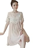 シフォンレースワンピース マタニティドレス 花柄レース Mサイズ～2XLサイズまで 春夏物 マタニティーファッション ゆったりめ フェミニン ノベルティ付属 BRZ0432 (M)