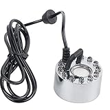 ixaer 12個 LED水槽ライト 水中ライト 超音波霧化水中ランプ　フォグライト　池や水槽に霧の効果を加える　夢のような眩しい　防水　水槽装飾ライト　庭、噴水池、水族館などに適用　水陸両用