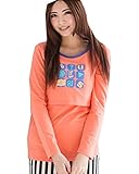 (ベア・ランド ) Bearsland長袖ラウンドネックコットン授乳口付きマタニティＴシャツ授乳服 L オレンジ
