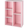ぼん家具 カラーボックス 幅60×高さ89cm 木製 収納ケース 本棚 収納ボックス ピンク