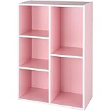 ぼん家具 カラーボックス 幅60×高さ89cm 木製 収納ケース 本棚 収納ボックス ピンク