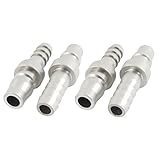 uxcell エアクイックカプラー　PH30　クイック継手　パイプコネクタ　シルバートーン　合金　4個