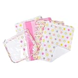 Trend Lab Dr. Seuss Oh, the Places You'll Go Zipper Pouch and Burp Cloth Gift Set, Pink by Trend Lab