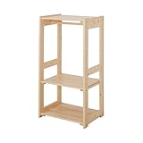 天然木 キッズ ハンガーラック コートハンガー 洋服ハンガー カラー：ナチュラル