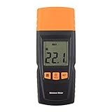 BENETECH 水分計 木材 建材 適用 デジタル水分計 2ピンタイプ 高精度 含水率検出器 温度自動補正 LCDディスプレイ 湿度検出器 軽量 コンパクト 電池付属