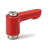 NBK 機械要素部品 ミニクランプレバー(めねじ)フラットタイプ LHCFS-5-RD (レッド)