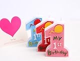 一歳 お誕生日キャンドル キャンドル バースデイ 記念日 赤ちゃん 女の子 男の子 スペシャル (ブルー)