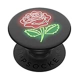 PopSockets Japan - ポップソケッツ ジャパン PopGrip Neon Rose ネオンローズ 拡張キックスタンド付き ポップグリップ
