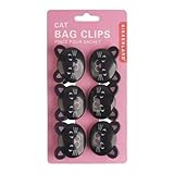 Kikkerland Black Cat / Kitty Bag Clips - Set of 6 by bag clips