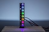 ACROBOTIC 8-Pixel Addressable 24-Bit RGB LED Stick (Black PCB) 5V WS2812B (WS2811) Includes 3-Pin JS