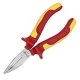 DealMux BOOHER 1000V VDE 6インチ（150ミリメートル）長さ絶縁ベントノーズプライヤー