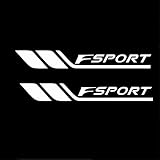 レクサス Fsport 全系列适用 車用ステッカ ー 外装デカール 跡なし フェンダー エンブレム ドア ステッカー 専用ロゴ レーシングスタイル 手描きパターンステッ カーステッカー ボディ フェンダー ドア サイド ガラス サイドスカート エンブレム 外観を向上させる カッコいい 傷を隠す 耐熱 反射 防水能 2枚 (白, レクサス Fsport) [並行輸入品]